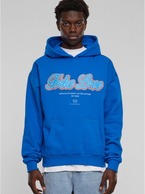 F*ke L*ve Ultra Heavy Oversize Hoodie cobalt blue XXL