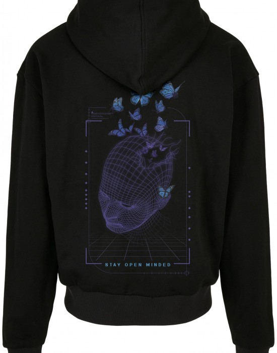 Grid Head Butterfly Oversize Zip Hoody black XXL