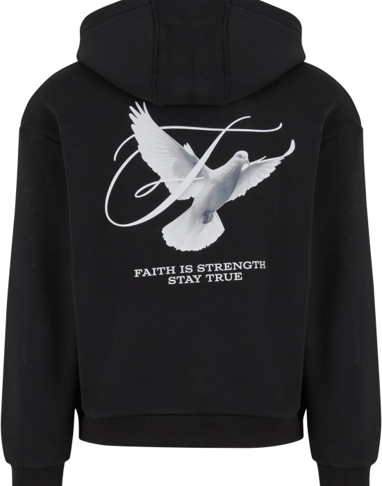 Faith Is Strength Fluffy Hoody black XXL