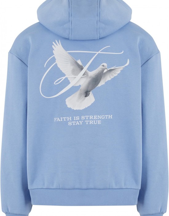Faith Is Strength Fluffy Hoody powderblue XXL
