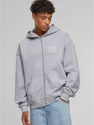 Dangerous Grounds Oversize Zip Hoody heather grey XXL
