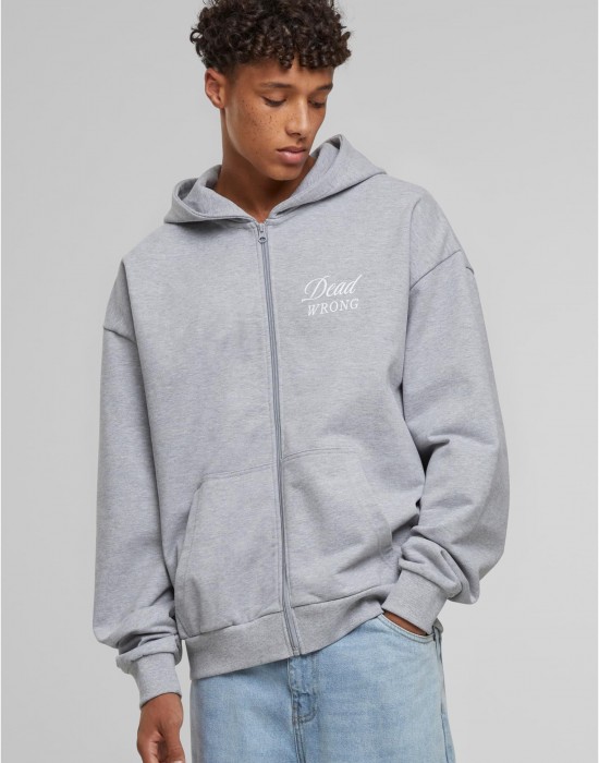 Dangerous Grounds Oversize Zip Hoody heather grey XXL