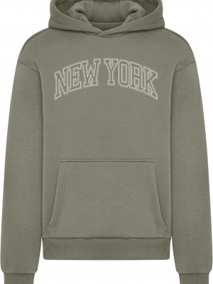 New York Fluffy Hoody paleolive XXL