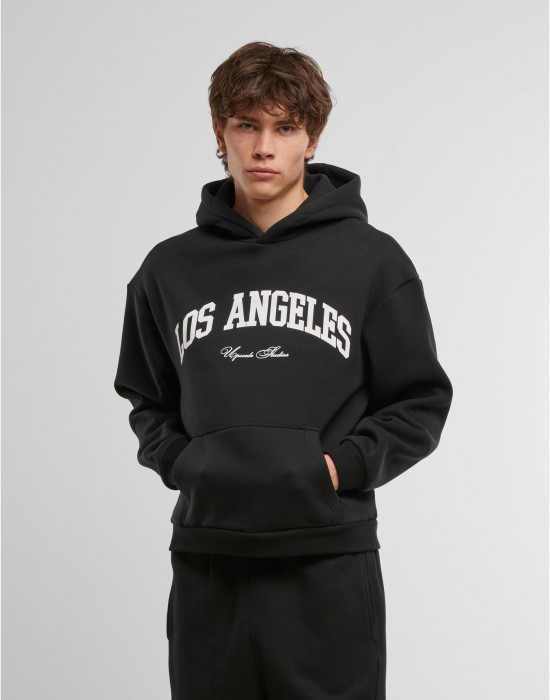 L.A. College Fluffy Hoody black XXL