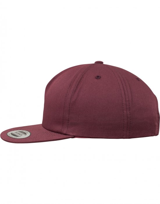 Шапка с козирка в бордо Unstructured 5-Panel Snapback, Urban Classics, Шапки с козирка - Complex.bg