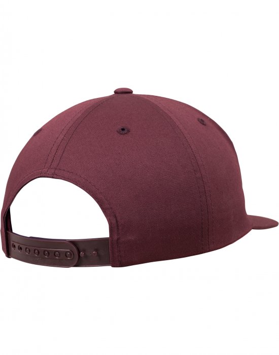 Шапка с козирка в бордо Unstructured 5-Panel Snapback, Urban Classics, Шапки с козирка - Complex.bg