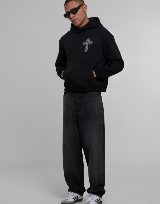 Innocent Face Fluffy Hoody black XXL