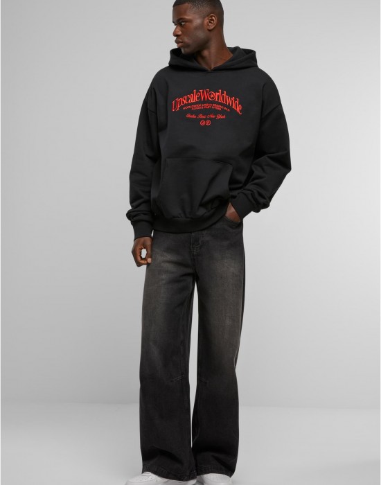Upscale World Wide Heavy Oversize Hoody black XXL