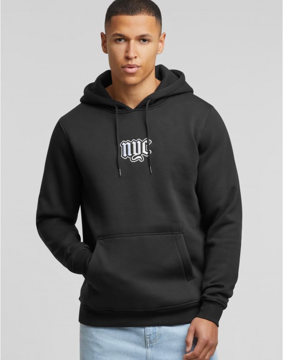 NYC Old English Wording Patch Hoody black XXL