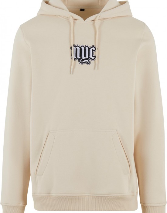 NYC Old English Wording Patch Hoody sand XXL