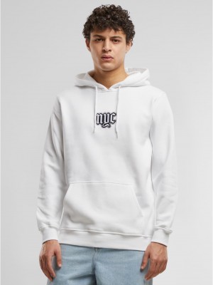 NYC Old English Wording Patch Hoody white XXL