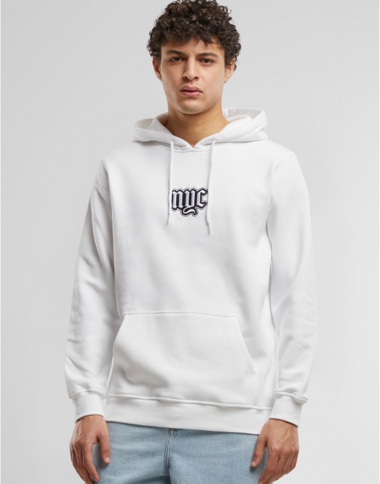NYC Old English Wording Patch Hoody white XXL