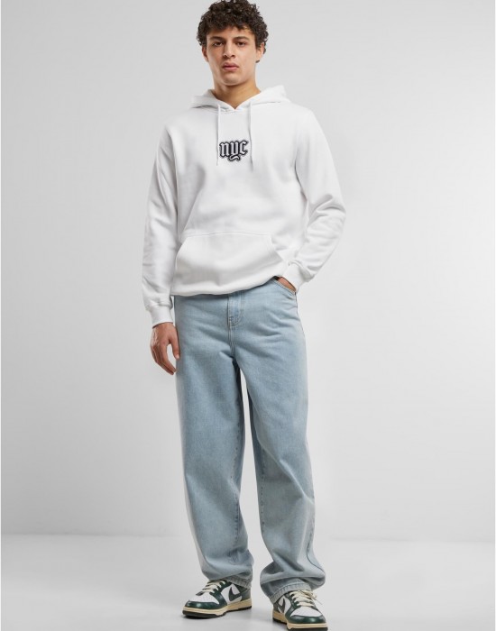 NYC Old English Wording Patch Hoody white XXL