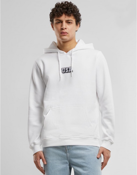 USA College Wording Patch Hoody white XXL USA College Wording Patch Hoody white XXL
