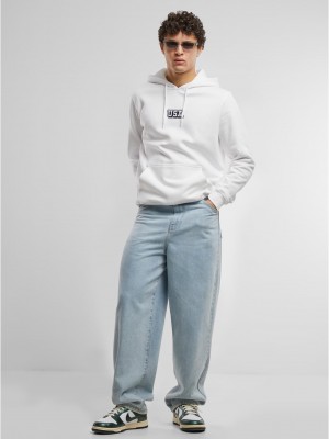 USA College Wording Patch Hoody white XXL