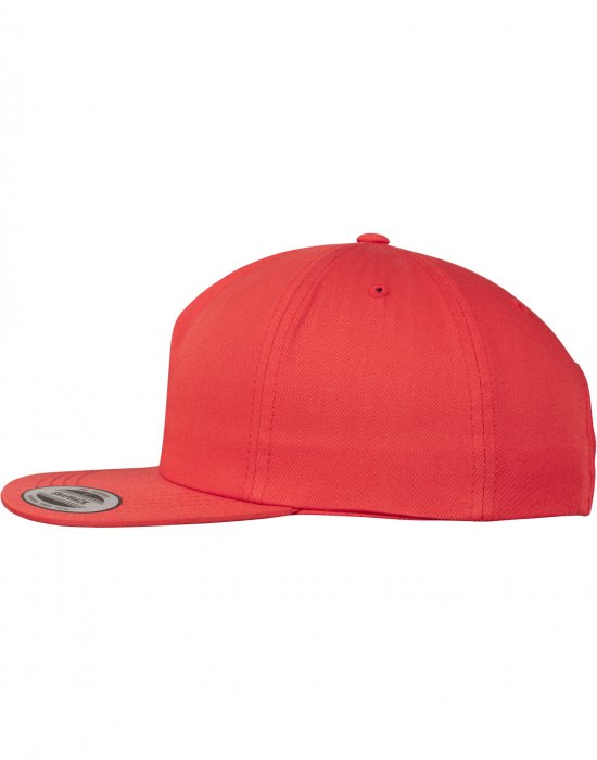 Шапка с козирка в червено Unstructured 5-Panel Snapback, Urban Classics, Шапки с козирка - Complex.bg