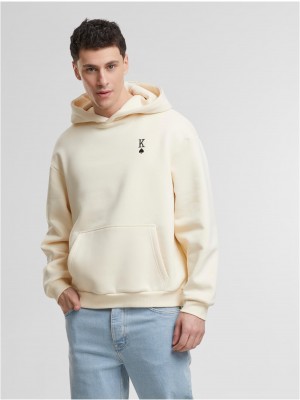 King Card EMB Fluffy Hoody whitesand XXL