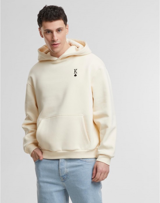 King Card EMB Fluffy Hoody whitesand XXL King Card EMB Fluffy Hoody whitesand XXL