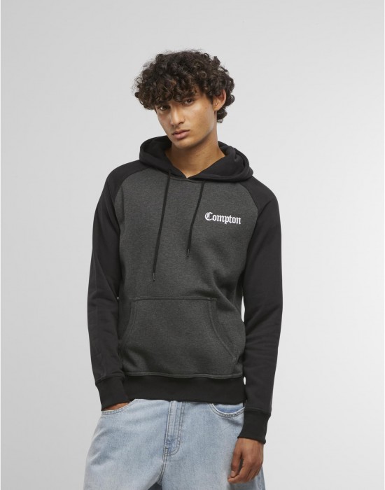 Compton Wording EMB Raglan Hoody cha/blk XXL Compton Wording EMB Raglan Hoody cha/blk XXL