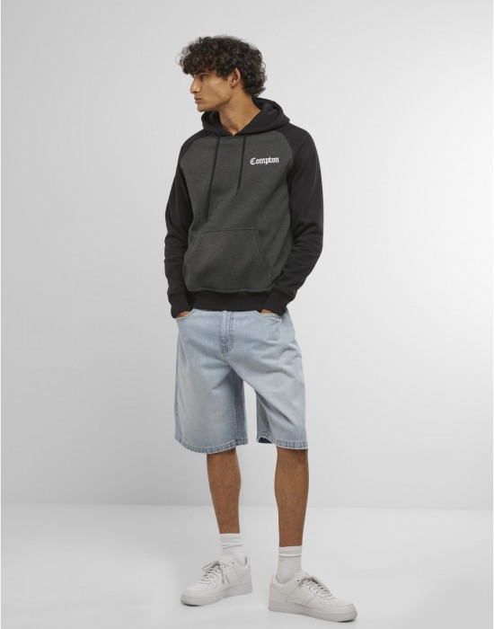 Compton Wording EMB Raglan Hoody cha/blk XXL Compton Wording EMB Raglan Hoody cha/blk XXL