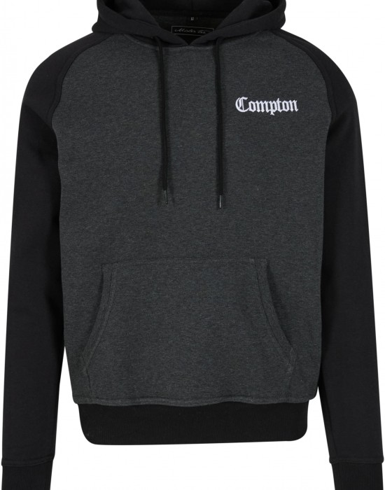Compton Wording EMB Raglan Hoody cha/blk XXL Compton Wording EMB Raglan Hoody cha/blk XXL