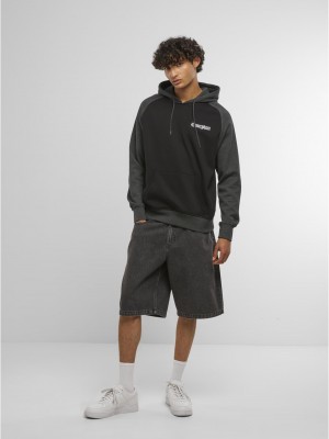 Compton Wording EMB Raglan Hoody blk/cha XXL