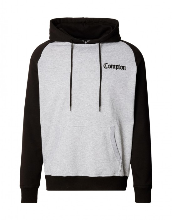 Compton Wording EMB Raglan Hoody h.grey/blk XXL Compton Wording EMB Raglan Hoody h.grey/blk XXL
