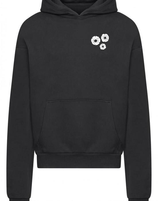 Bold Flowers Heavy Cotton Box Hoody black XXL