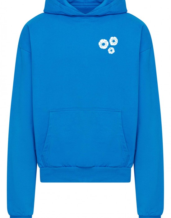Bold Flowers Heavy Cotton Box Hoody cobalt blue XXL