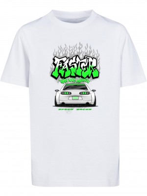 Детска Тениска Kids Faster Than Your Average Tee white 158/164