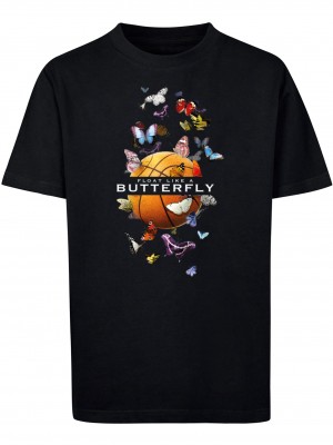 Детска Тениска Kids Butterfly Baller Tee black 158/164