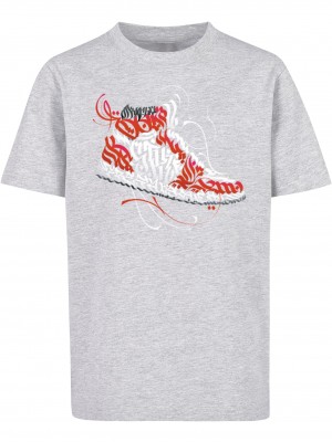 Детска Тениска Kids Tagged Sneaker Tee heather grey 158/164