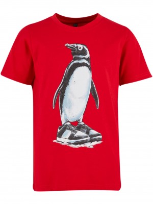 Детска Тениска Kids Fancy Penguin Tee cityred 158/164