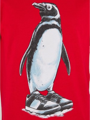 Детска Тениска Kids Fancy Penguin Tee cityred 158/164