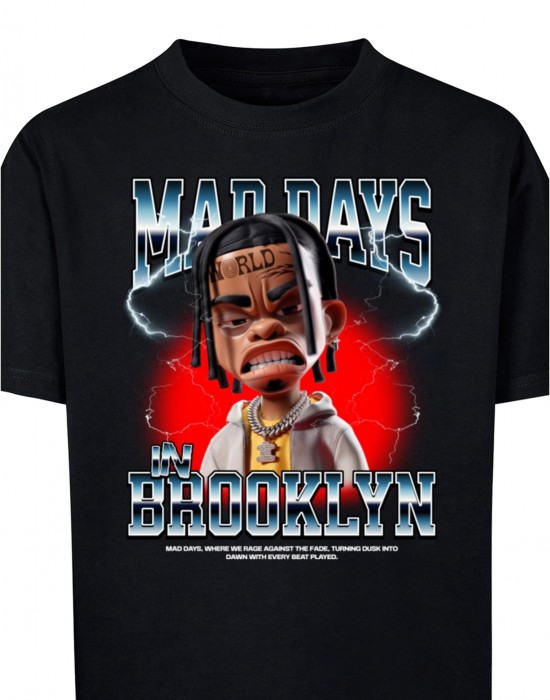 Детска Тениска Mad Days In Brooklyn Tee black 158/164