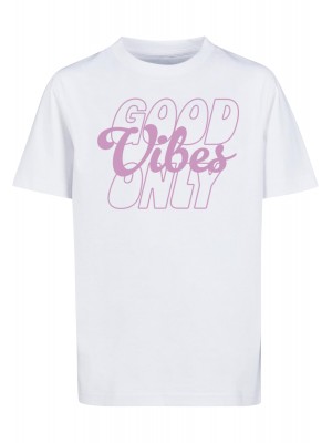 Детска Тениска Good Vibes Only Wording Tee white 158/164