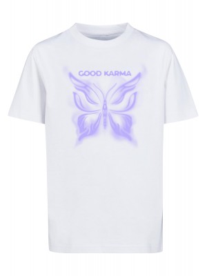 Детска Тениска Good Karma Butterfly Tee white 158/164