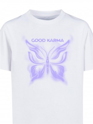 Детска Тениска Good Karma Butterfly Tee white 158/164