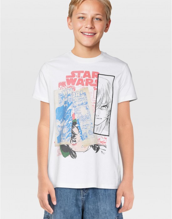 Детска Тениска Kids Star Wars Anime Tee white 158/164