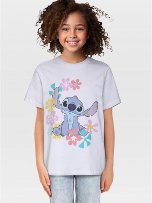 Детска Тениска Kids Lilio& Stitch Flower Tee white 158/164