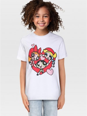 Детска Тениска Kids Power Puff Girls Heart Tee white 158/164