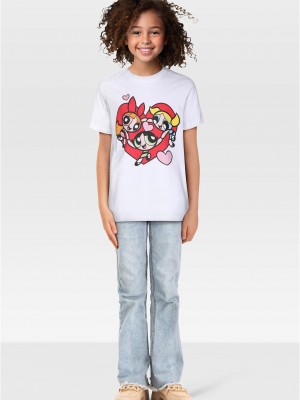 Детска Тениска Kids Power Puff Girls Heart Tee white 158/164