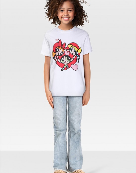 Детска Тениска Kids Power Puff Girls Heart Tee white 158/164