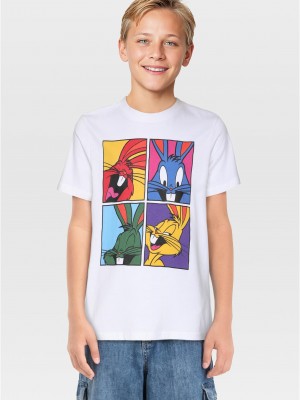 Детска Тениска T-Shirt 2 Pack - kurzarm - Bugs Bunny white+heathergrey 158/164