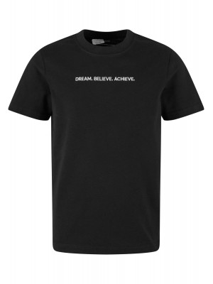 Детска Тениска Dream. Believe. Achieve. EMB Tee black 158/164