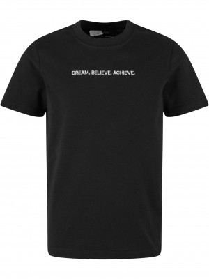 Детска Тениска Dream. Believe. Achieve. EMB Tee black 158/164