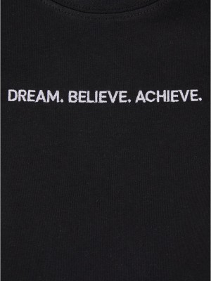 Детска Тениска Dream. Believe. Achieve. EMB Tee black 158/164