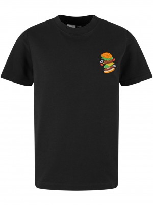 Детска Тениска Burger Love EMB Tee black 158/164