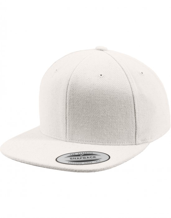 Шапка с козирка в бяло Melton Wool Snapback, Urban Classics, Шапки с козирка - Complex.bg