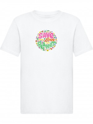 Детска Тениска Kids Save And Love Tee white 158/164